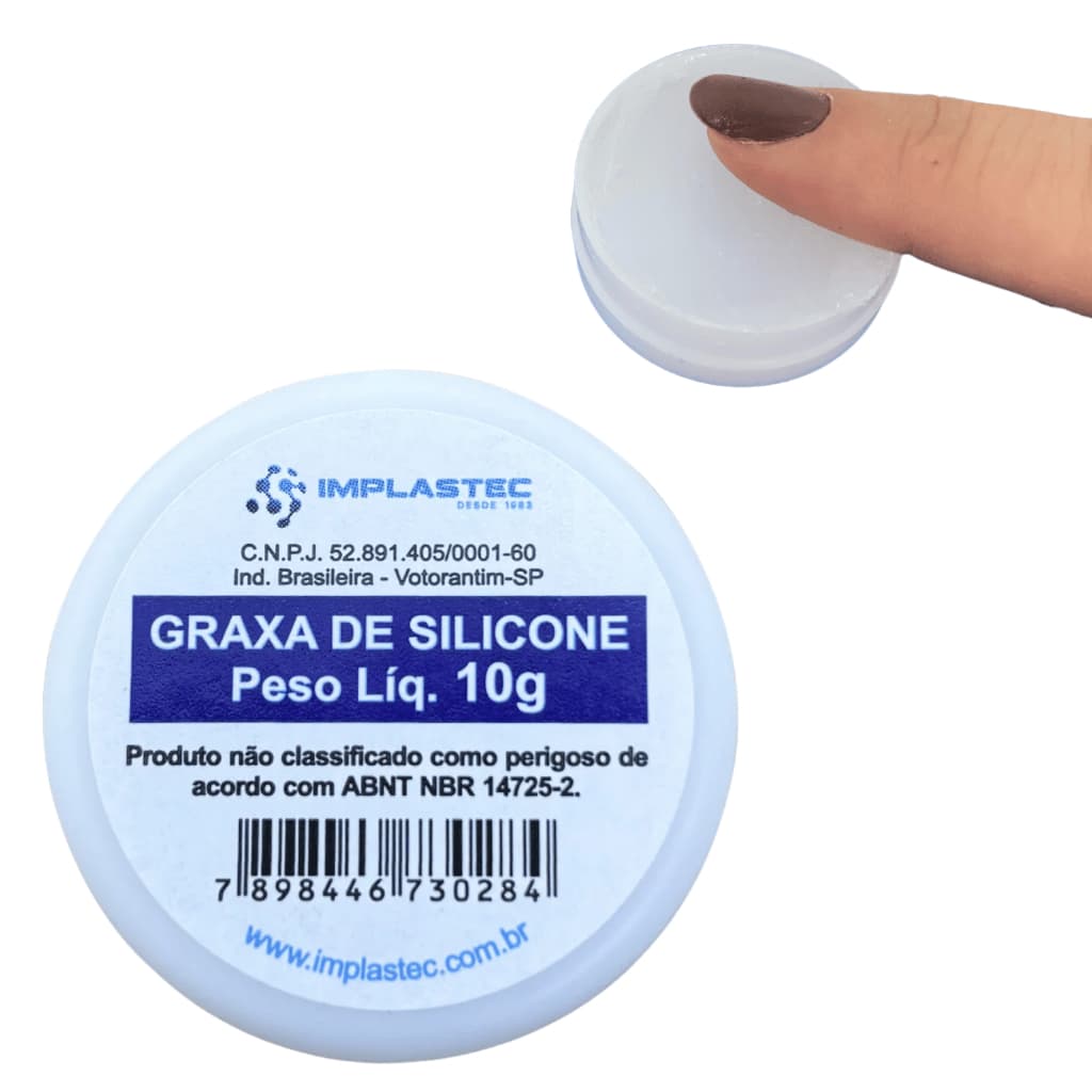 Graxa De Silicone Implastec 10g Plásticos Borracha Metal Elétrica Automotiva Pro