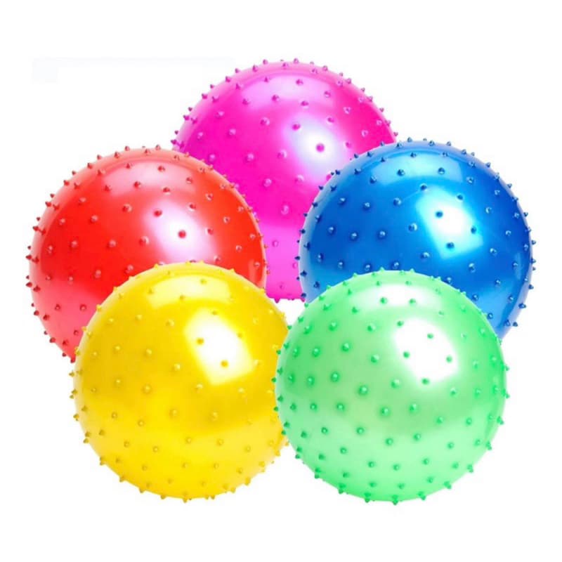 Kit com 6/ 12 / 20 Bola De Massagem Texturizada 18 CM  Inflável Brinquedo Vinil Pilates Fisioterapia