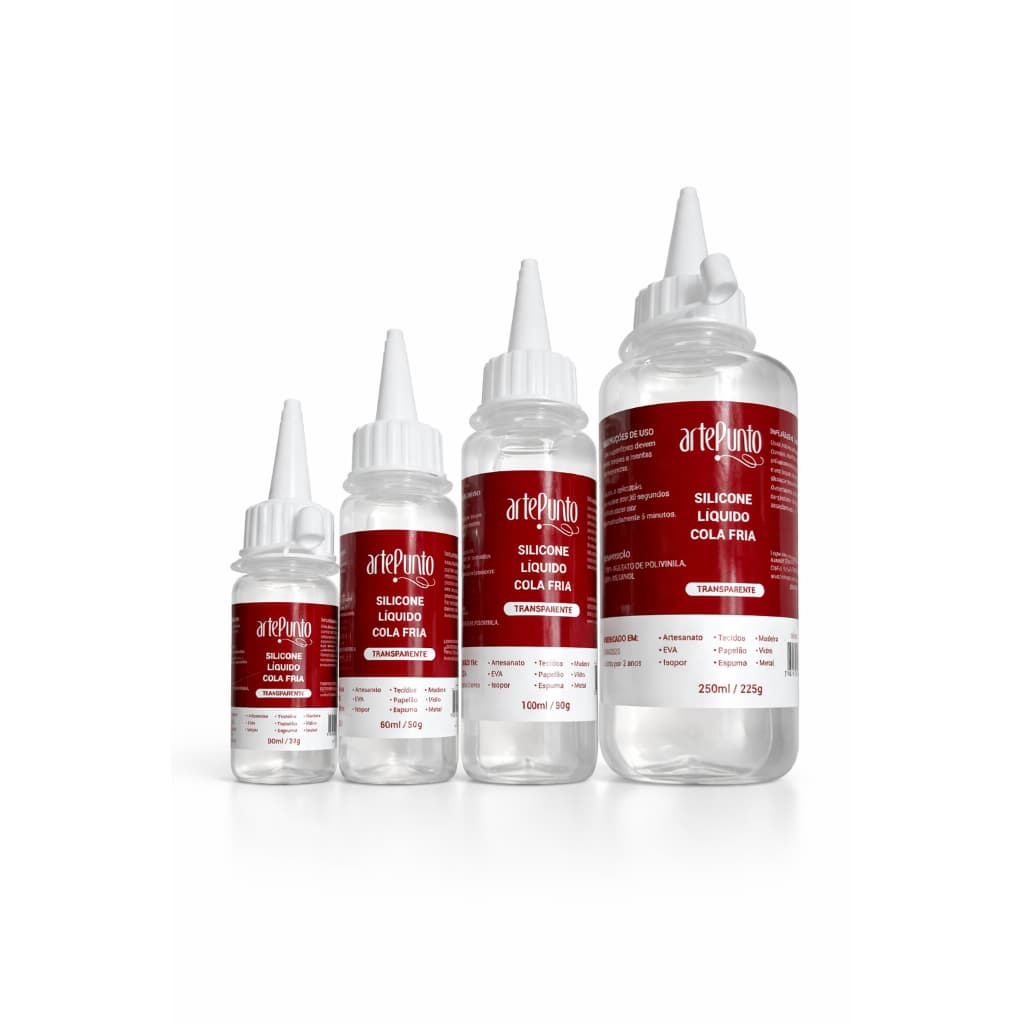 Cola Silicone Líquido Arte Punto Cola Fria Transparente | Artesanato | Escolha o Tamanho