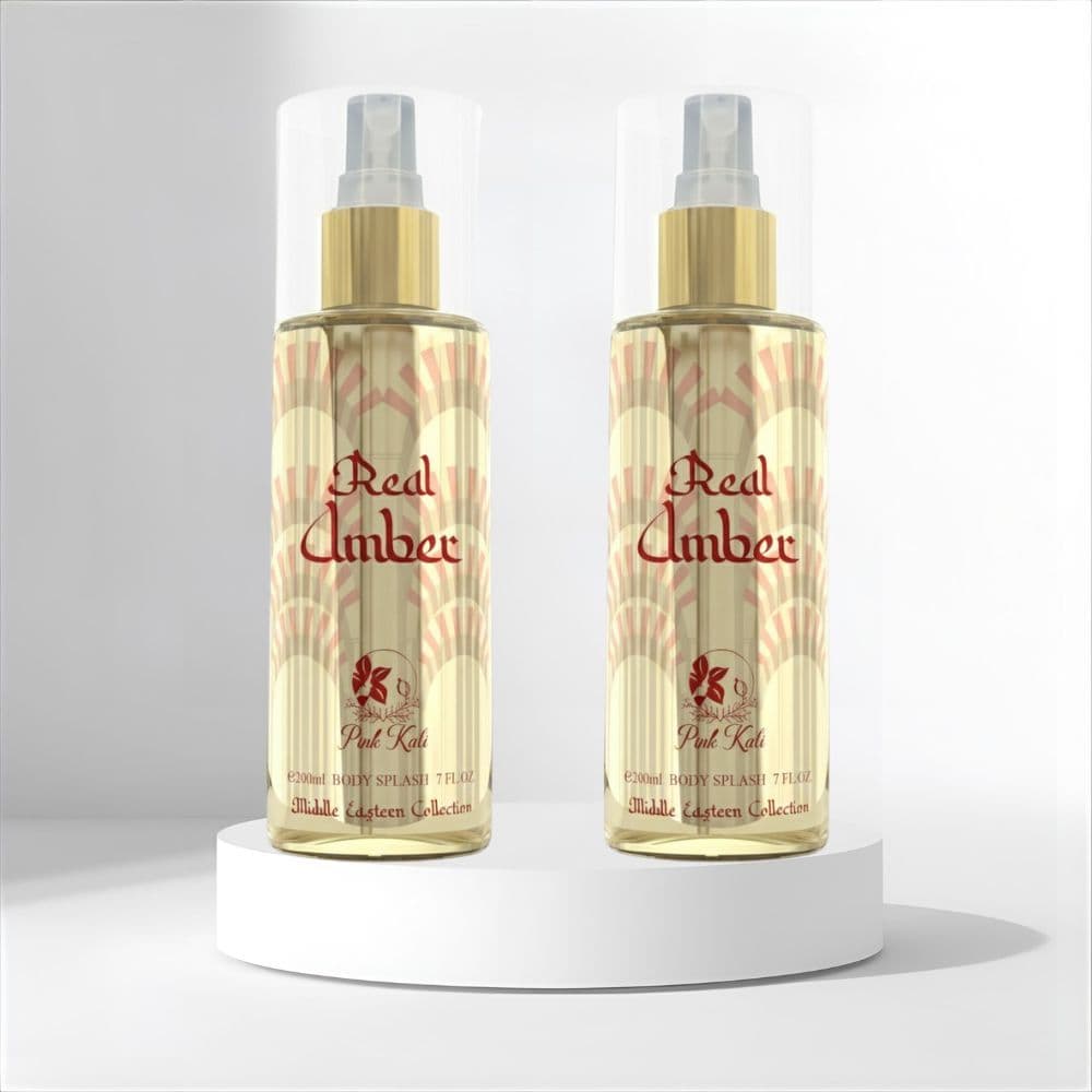 Kit (02 unidades) Real Amber 200ml Body Splash Árabe PINK KALI portátil presente feminino Original