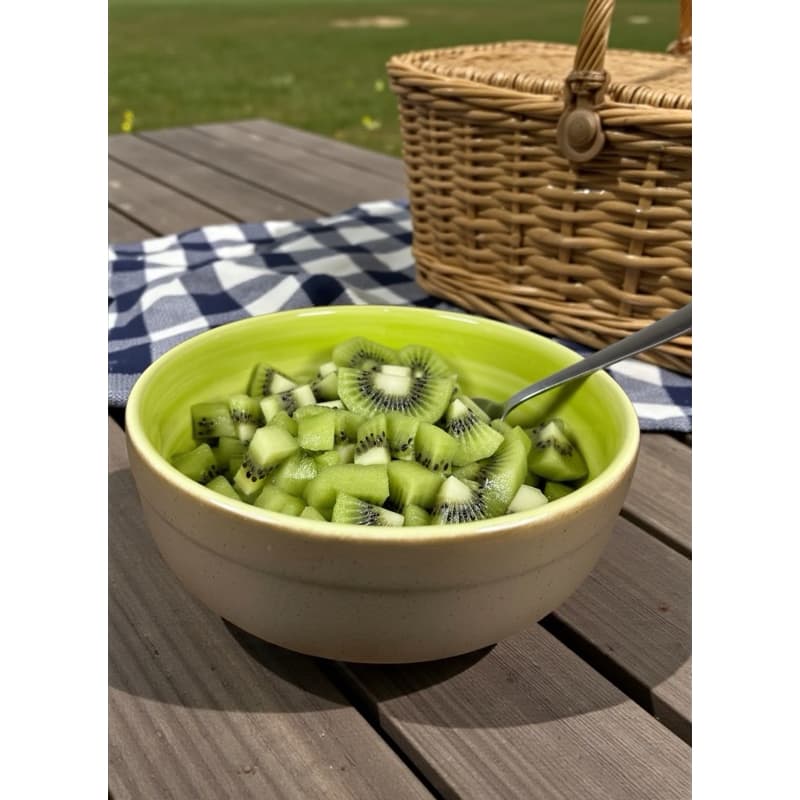 Bowl Tigela Em Formato De Kiwi Feito Em Cerâmica Pintado A Mão