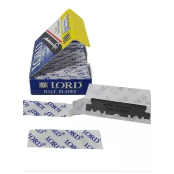 02 Caixa Com 200 Lâminas Inox Barbear 1/2 lord barba