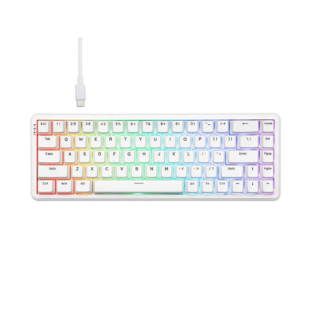 Teclado Magnético Ajazz ak680 max he interruptor de efeito hall 60% 8k/1k rgb com fio/sem fio jogos