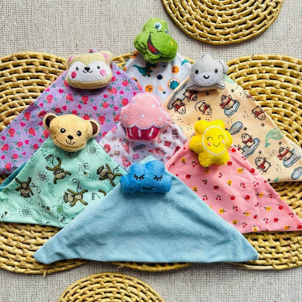 Naninha Com Prendedor De Chupeta Variado Feminino Masculino Sortido Bebe Sol Panda Nuvem Ursinho