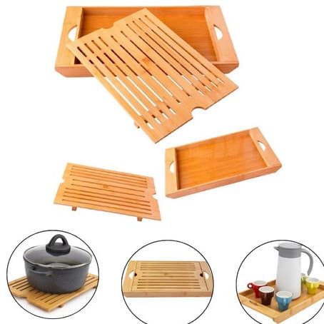 Tabua Migalheira Bandeja Bambu Corte Pães Bolos Mesa Posta