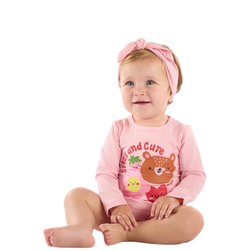 Macaquinho Bebê Menina Manga Longa Proteção UV - Up Baby