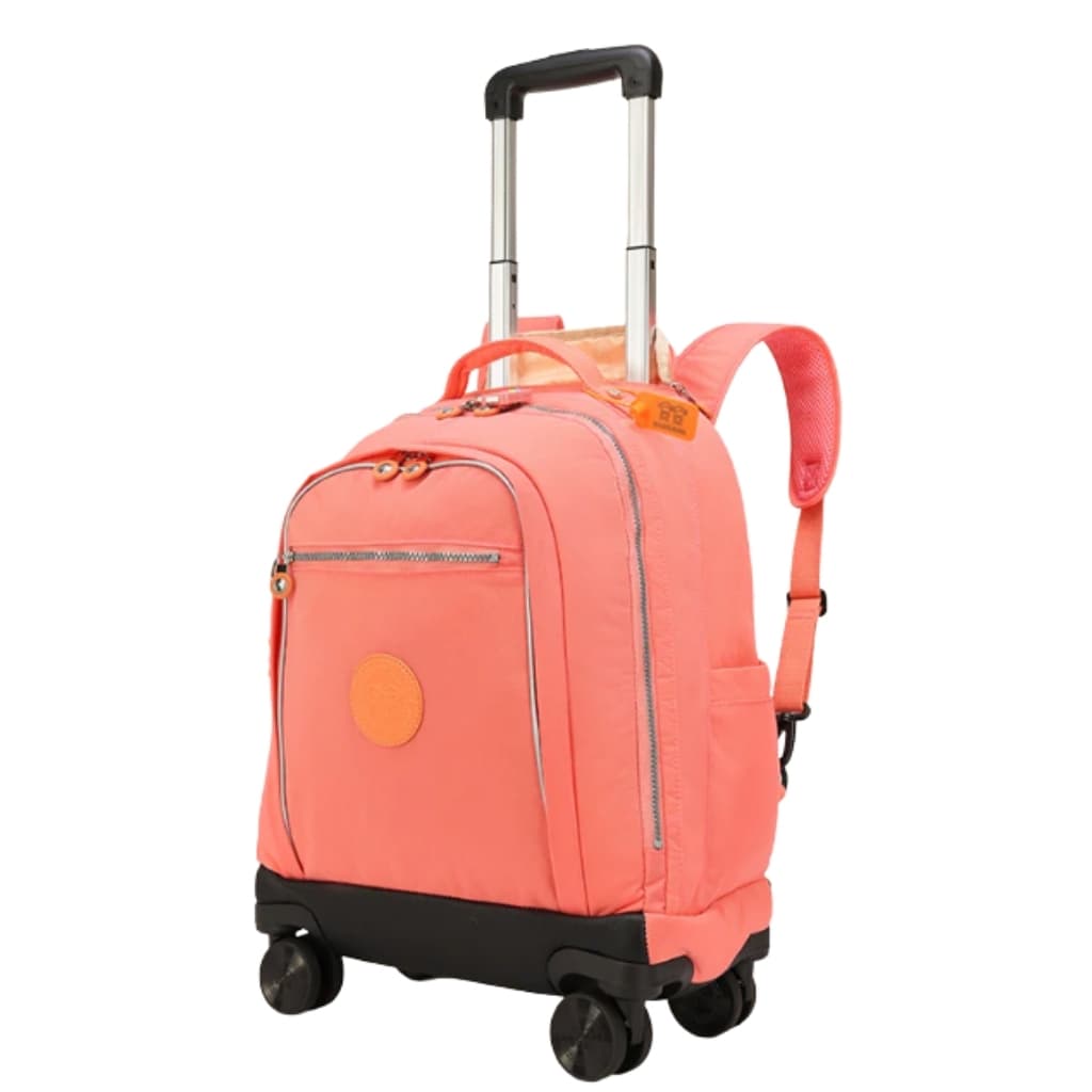 Mochila Infantil Carrinho 4 Rodas 360° Notebook Acolchoado + Cadeado Volta às Aulas TOP