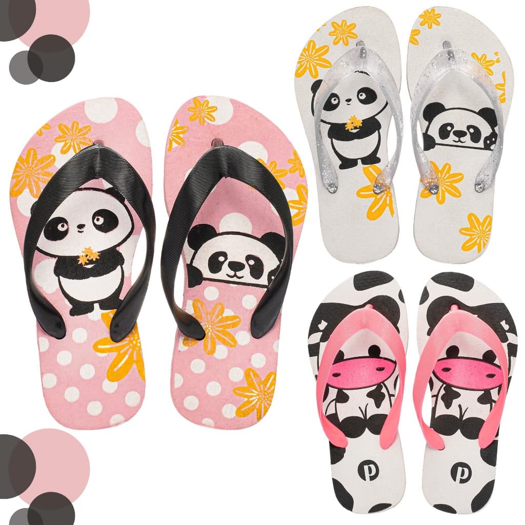 Kit Chinelo Feminino Estampado Infantil Macio