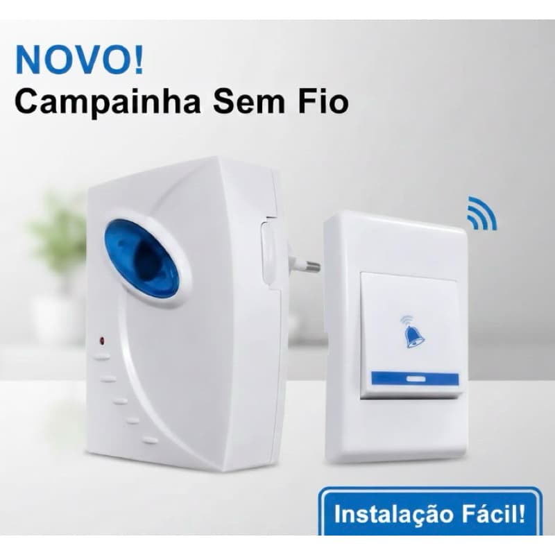 Campainha Sem Fio Residencial À Prova D'Água 32 Toques - Alcance 100m| ENVIO IMEDIATO