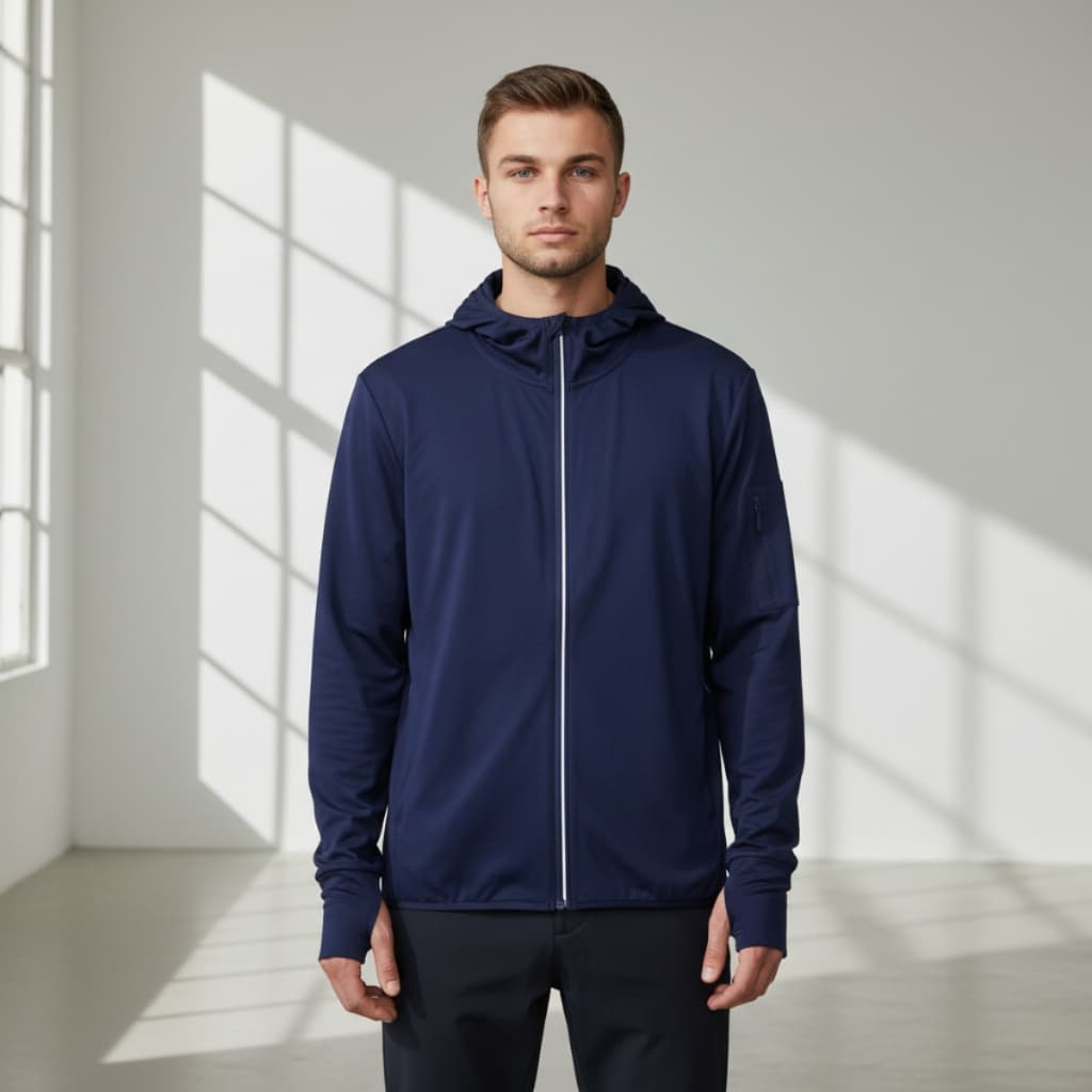 Jaqueta Masculina Importada Esportiva com Dedal e Proteção Solar UV