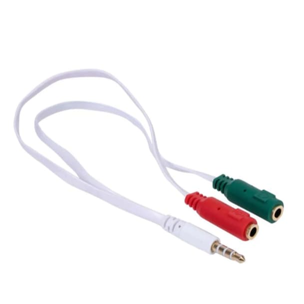 Cabo De Áudio Adaptador 01 P3 Macho Para 02 P2 Fêmea Microfone Fone Celular Notebook Tablet