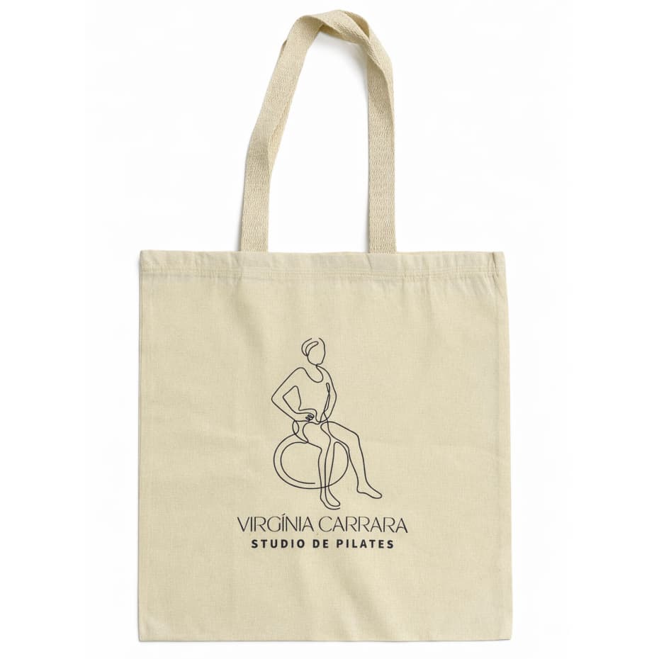 Kit Bolsas Algodão Cru 40x38cm Ecobag Personalizada com Logo/Frase/Desenho 20cm | Eventos/Empresas/Brindes/Lembrancinha