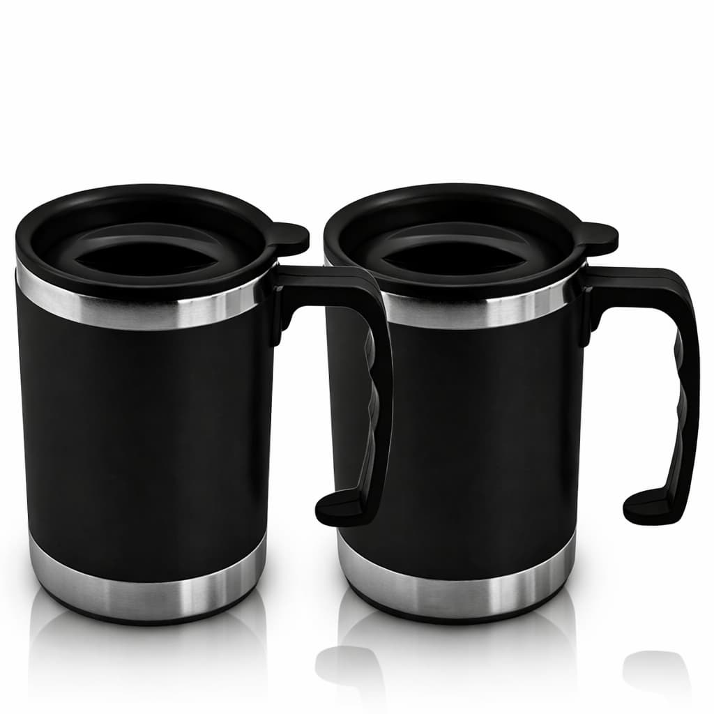 Caneca Térmica Inox 400ml com Tampa – Mantém Quente e Frio