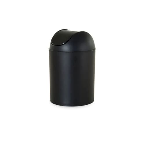 Kit 2 Lixeira Para Banheiro Tampa Basculante Plástica 5l Preta
