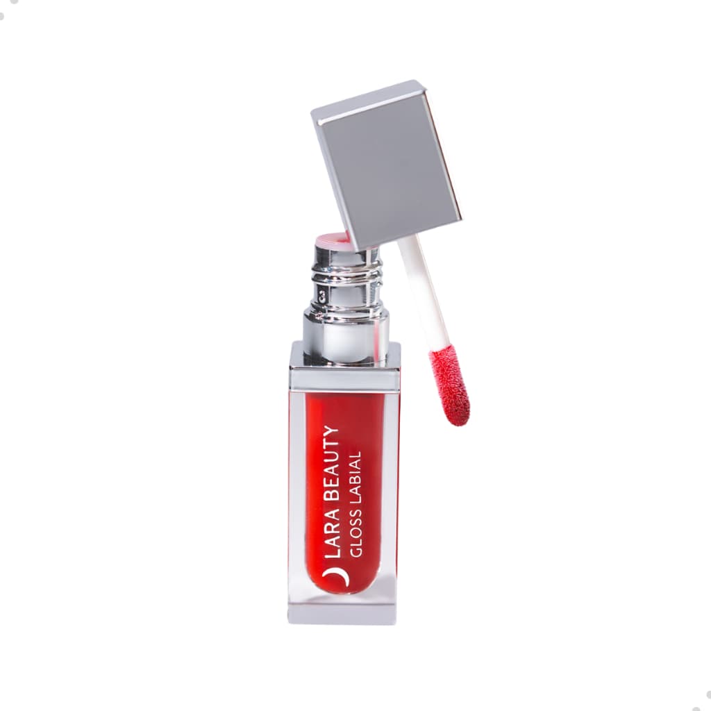 Gloss Labial Cherry Moon Cor Vermelho Cereja Ácido Hialurônico Efeito Brilho Hidratante Lara Beauty