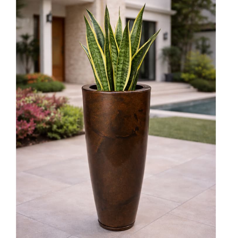 Vaso Grande para Plantas 75cm com Prato Coletor - Vaso Decorativo para Sala e Jardim
