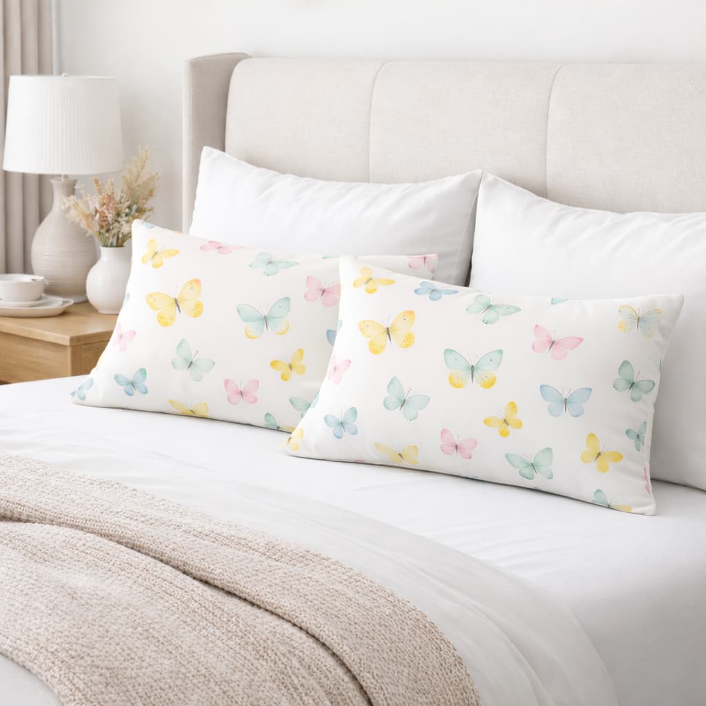 Capa Almofada Baguete Algodão Com Zíper 50x30 Decoração Cama Posta