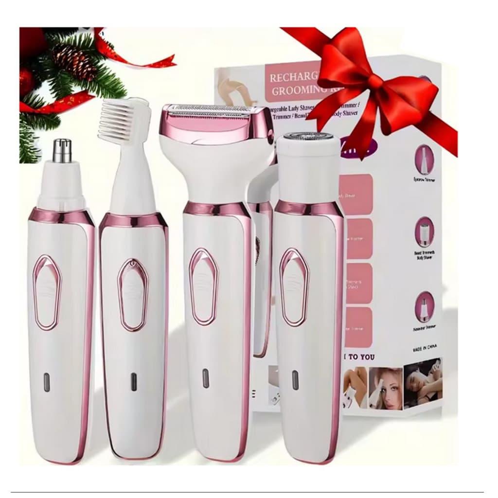 Aparador de Pelos Feminino 4 IN 1 MG 3028 Multifunção Para Todo Corpo Biquini Rosto Pernas