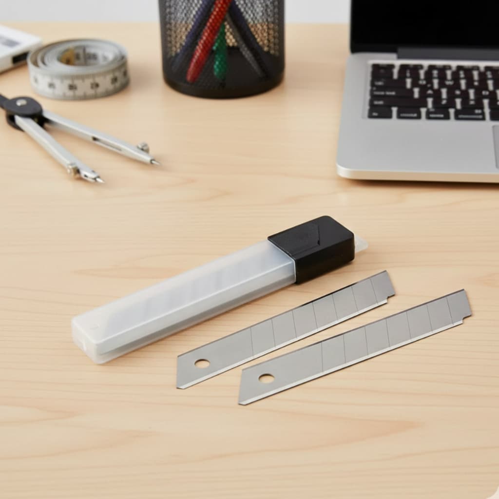 Kit 10 lâminas 18mm para estiletes laminas bem afiadas e resistentes linha premium escritório corte