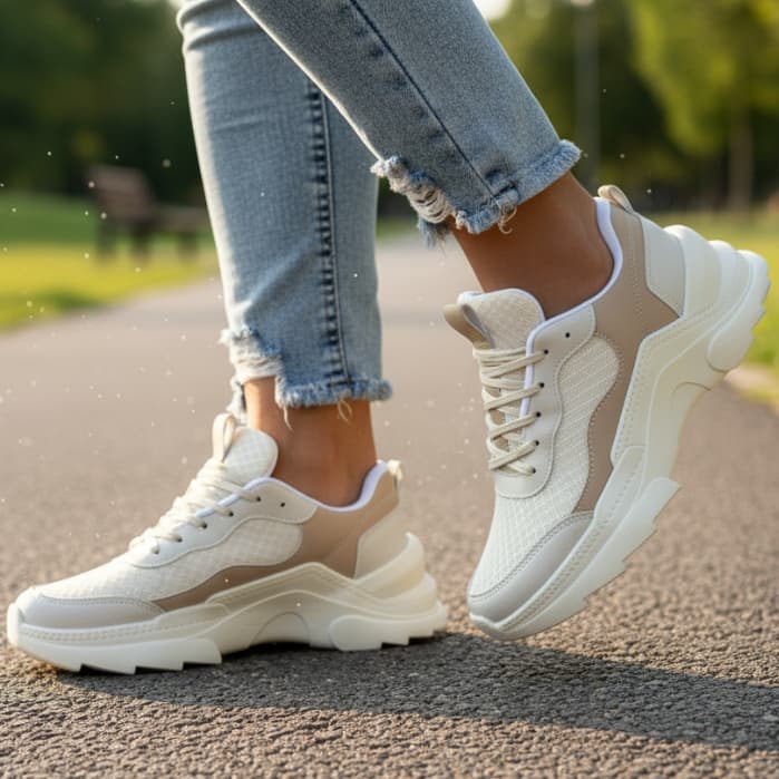 Tênis Feminino Casual Tratorado Plataforma Macio Elegante Estiloso Confortável Uso Diário Em Alta