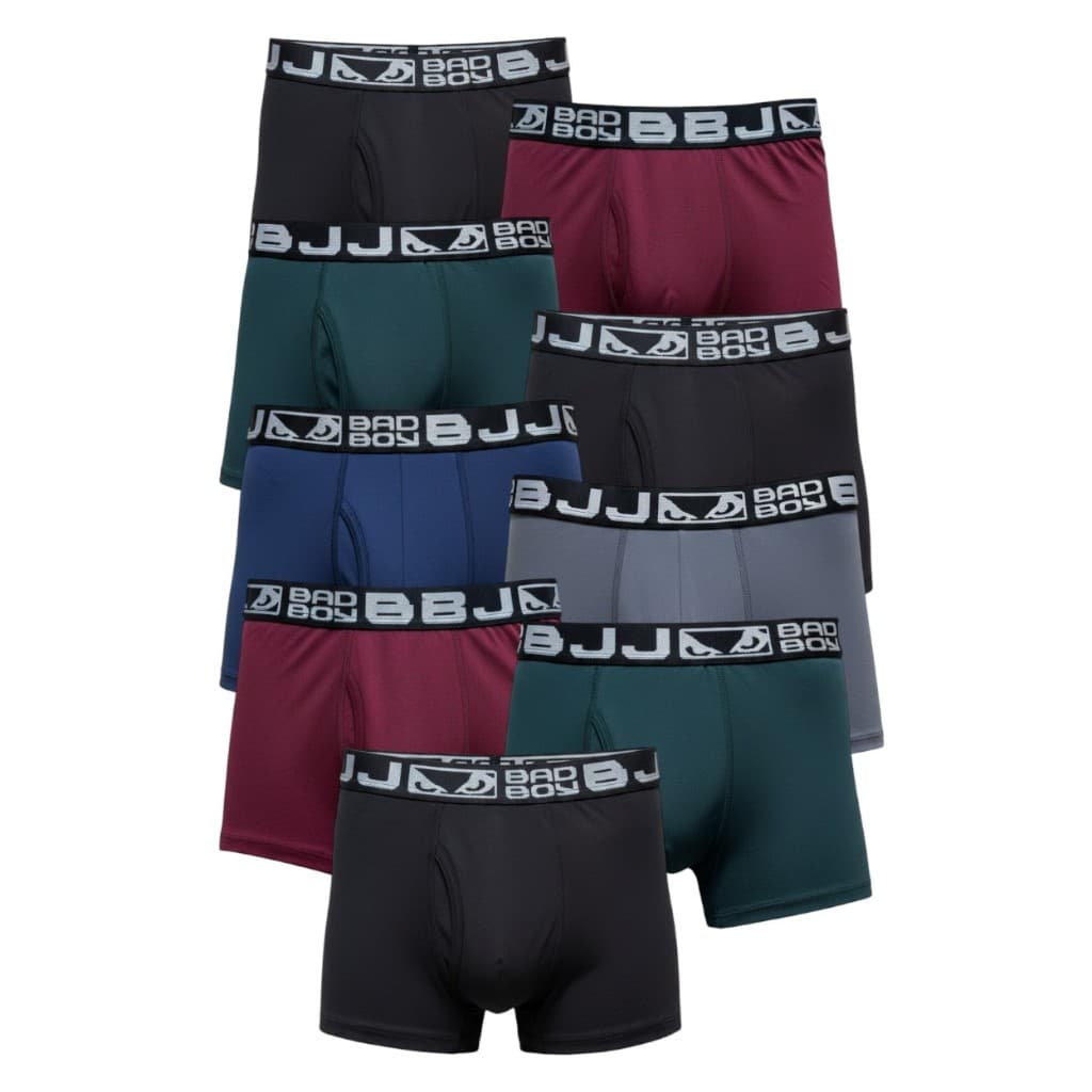 Kit com 9 Cuecas Boxer Bad Boy BJJ