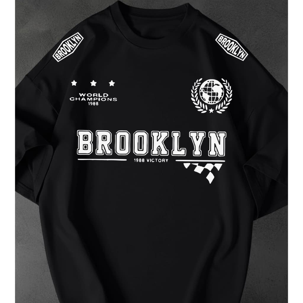 Camisetão Feminina Brooklyn Estampada Streetwear Oversized Estilosa Tshirt 100% Algodão Premium