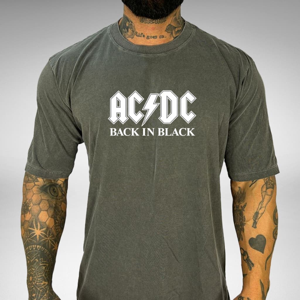 Camiseta Estonada Oversized Banda Rock Metallica ACDC Megadeth Pantera Black Sabbath Motorhead
