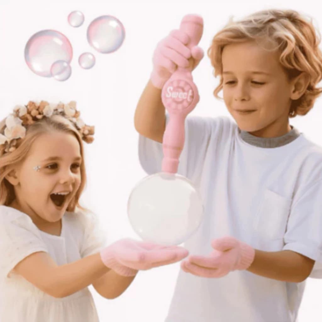Brinquedo Infantil Varinha Mágica Bolha De Sabão Com Fumaça Azul Rosa Criança Bolhas