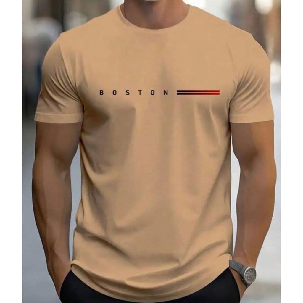 POLAR BEAR Camiseta Masculina Boston 30.1 Classico Manga Curta Verão Estilo Casual Masculino Premium Primavera Verão