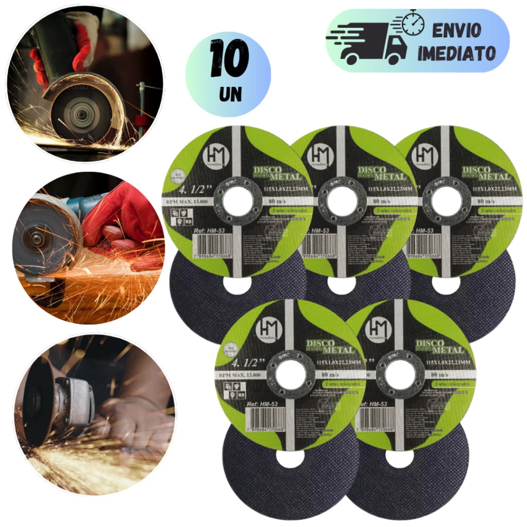 KIT 4 A 10 JOGO PEÇA DISCO DE CORTE PARA METAL FERRO 4.1/2 PROFISSIONAL SERRA LIXADEIRA PARA OBRAS