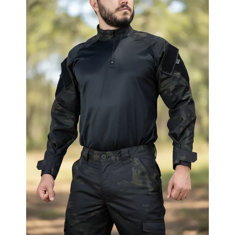 Camisa Combat Shirt Safo Ripstop UV50+ Multicam Black