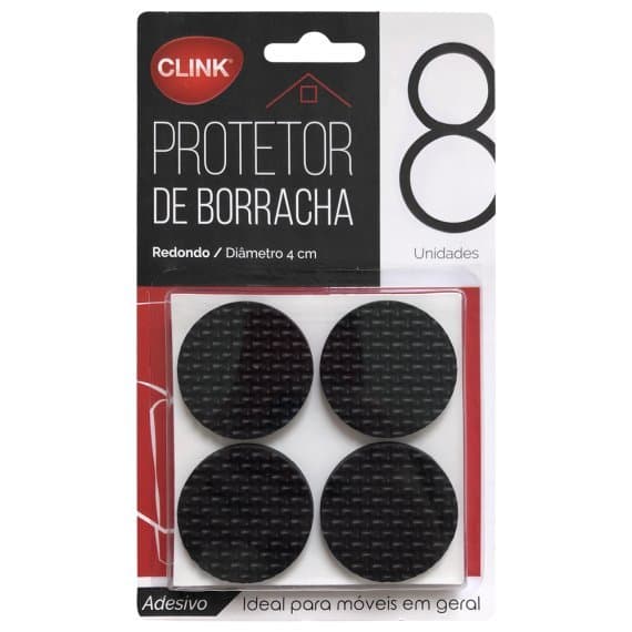 Protetor De Borracha Redondo 4 Cm Cadeiras Mesas Moveis