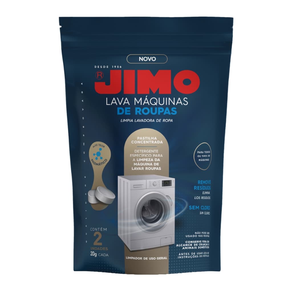 Limpa Máquina De Lavar Roupas Jimo Lavagem Completa 2x20g