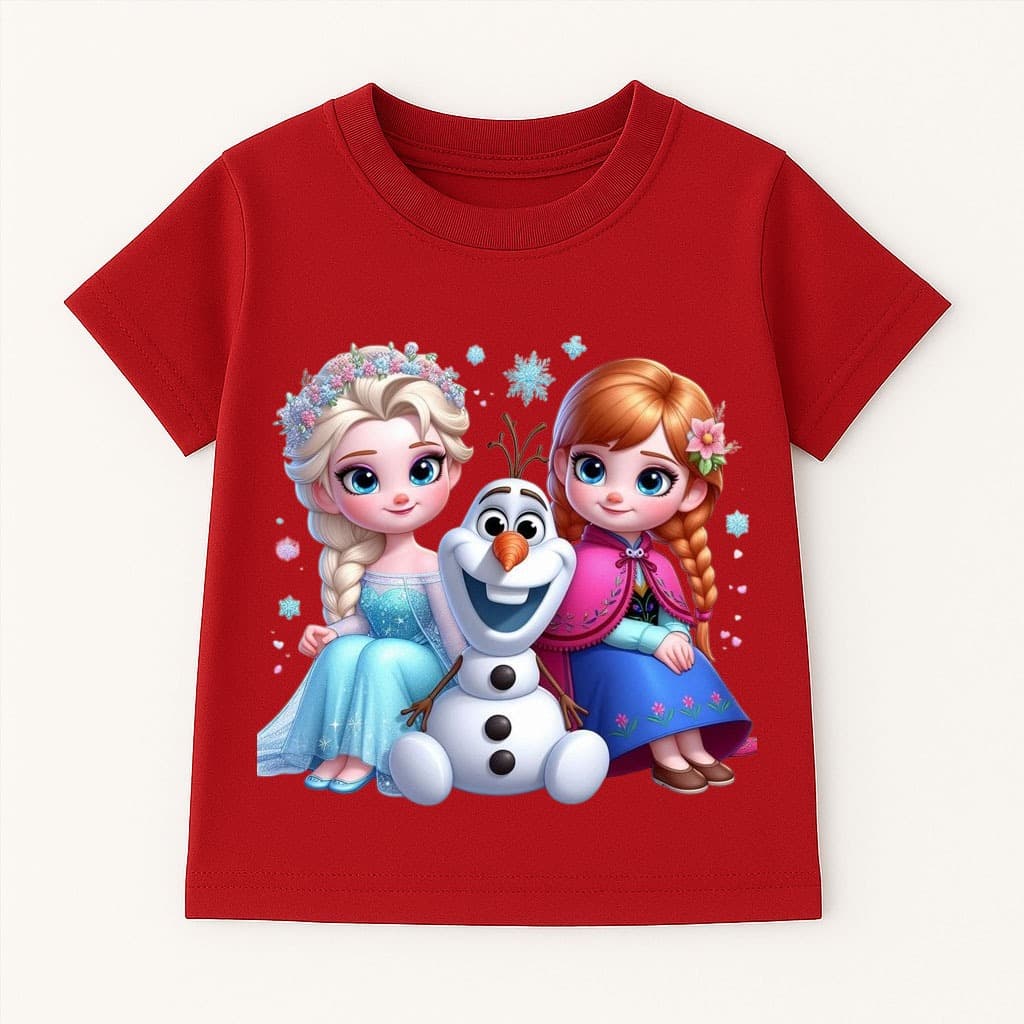Camiseta Frozen Infantil Camisa Desenho Infantil Blusa Infantil Frozen Gelo