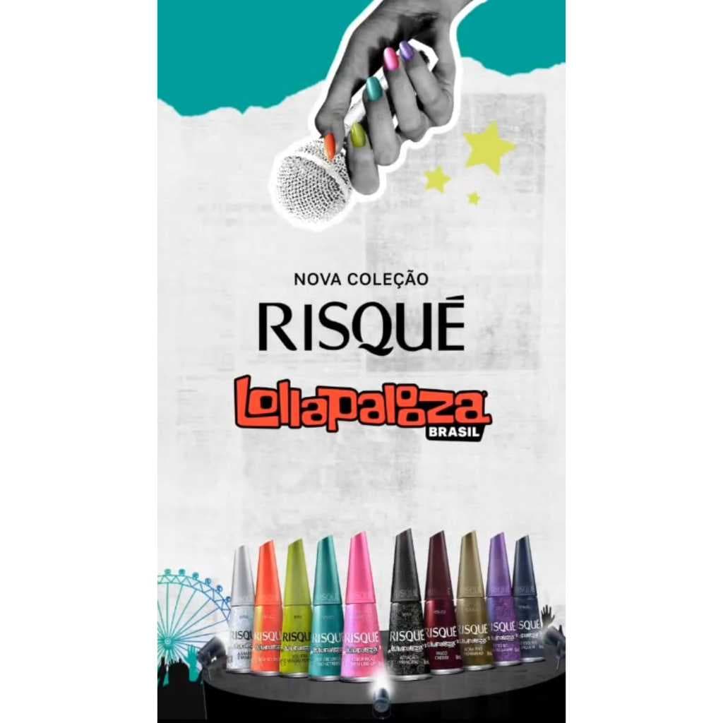 LANÇAMENTO Esmaltes Risqué & Lollapalooza Brasil