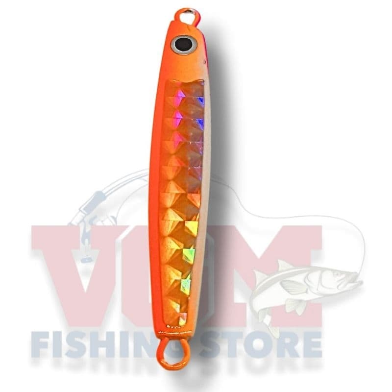 ISCA NS DUNN COR LARANJA HOLOGRÁFICO E GLOW | SPEED JIGGING | METAL JIG | MICROJIG | ISCA ARTIFICIAL