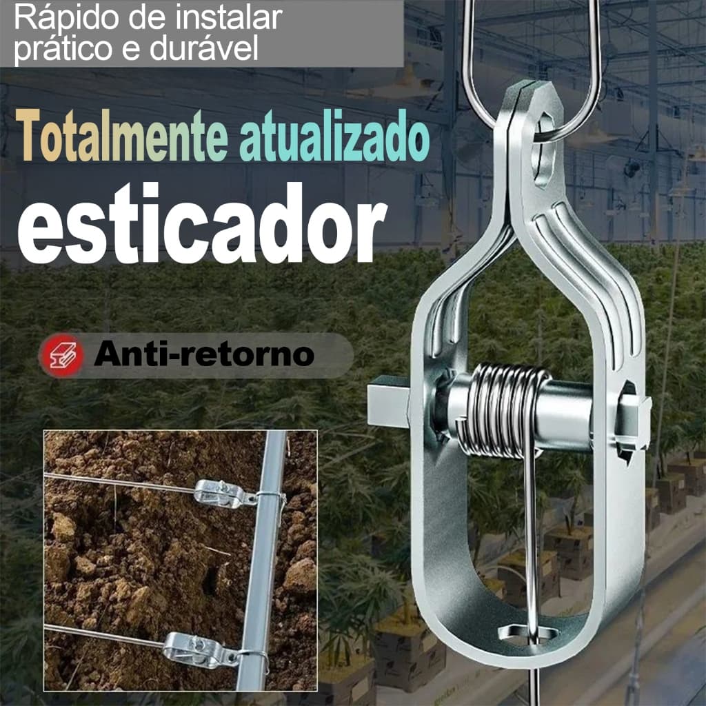 Kit 5-20 Esticador de Aço galvanizado Manual Com Trava Anti-retorno para Jardim SOU