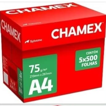 kit de Papel Sulfite A4 2500 folhas 75 g  chamex 5 pacotes