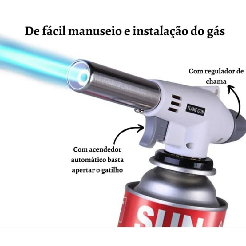 Maçarico Culinário Doméstico Portatil Profissional Hw-011