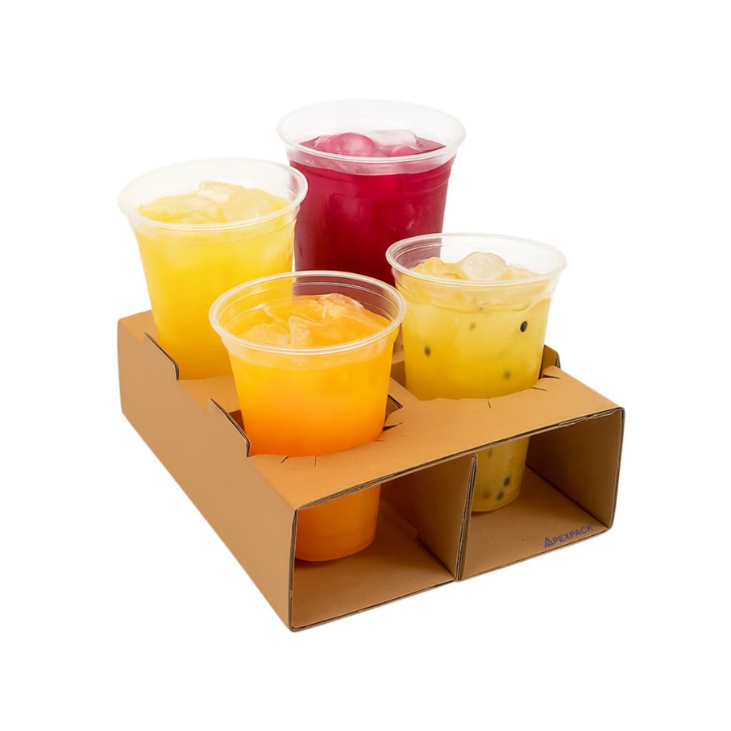 Porta Copos Para 4 Copos De Papelão 25 unidades Descartáveis Delivery