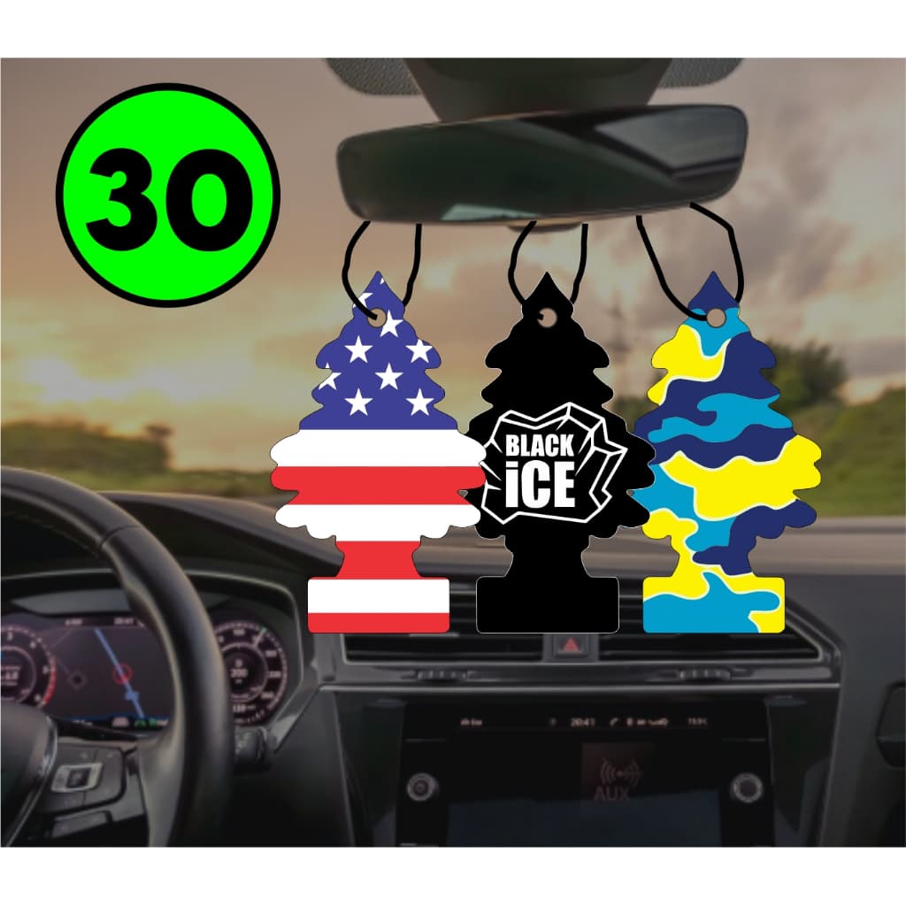 Kit 30x Cheirinho de Carro Aromatizante Automotivo Pinheiro Brinde Lava Rapido