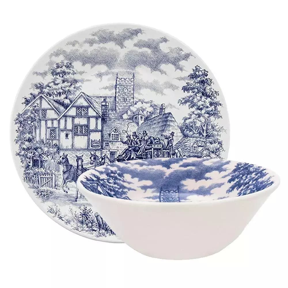 Bowl Tigela Conic Biona Cena Inglesa Oxford Cerâmica Sobremesa- 500ml