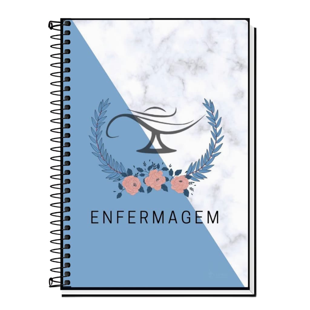 Caderno Enfermagem | Universitário | Capa Dura & Espiral Resistente - 1,10,15 e 20 Matérias| Profissional| Área da Saúde