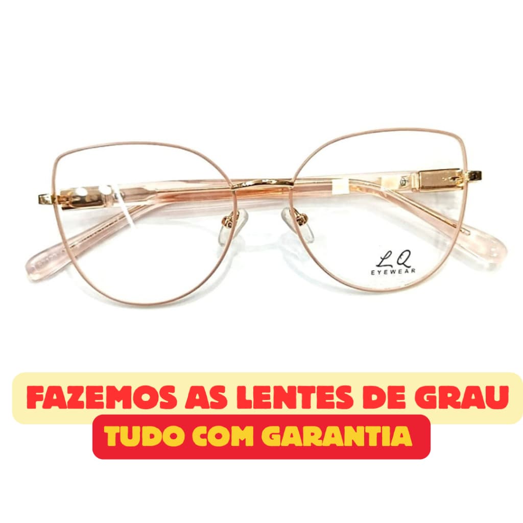 DR-40 Armação de Óculos Receituário Óculos Metal Gatinho Feminino
