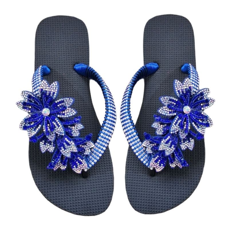 Chinelo top customizado flor ramo