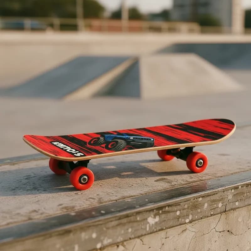 Mini Skate Infantil Estampado Colorido Até 25kg Brinquedo para Coordenação Motora INMETRO