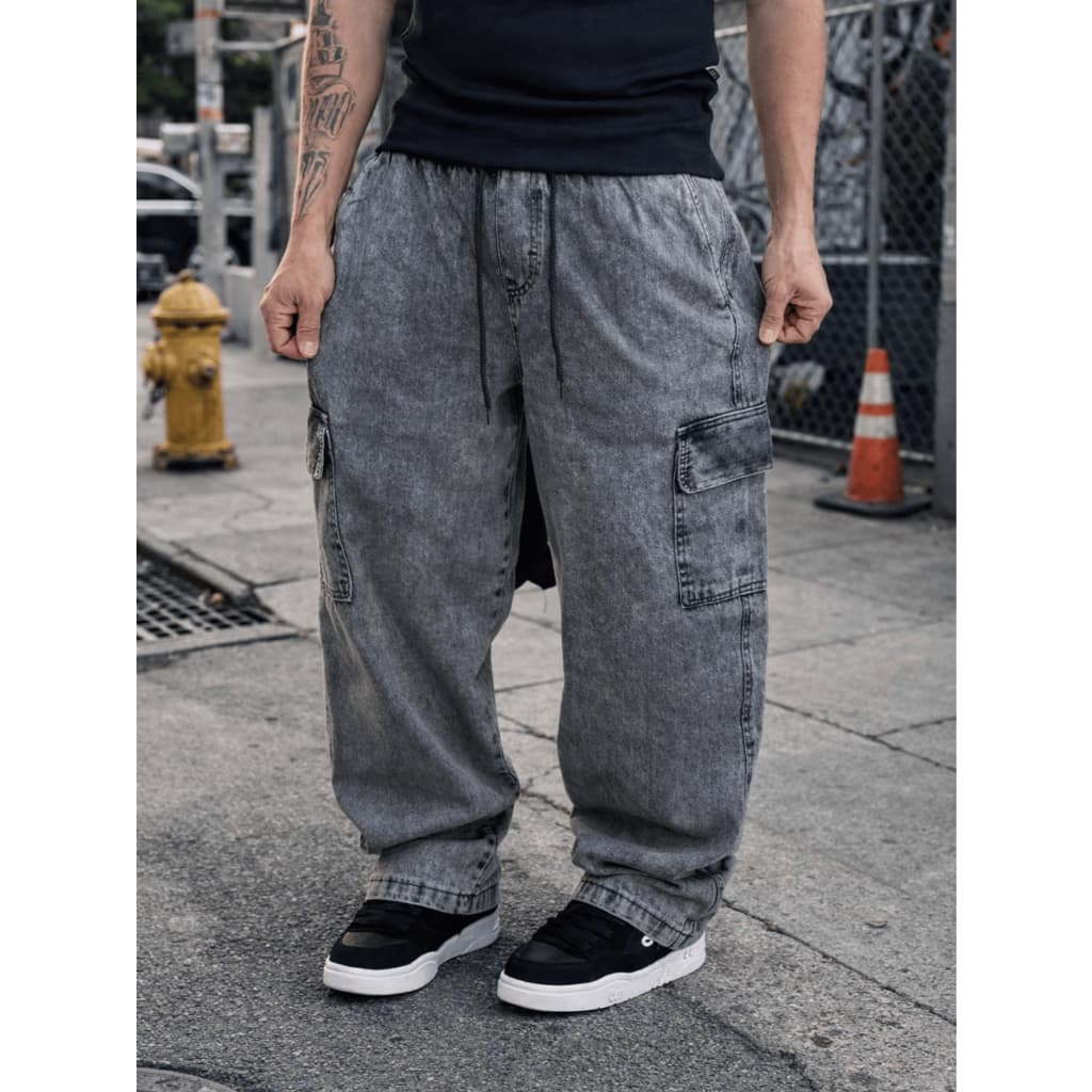 Calça Cargo Jeans Masculina Streetwear