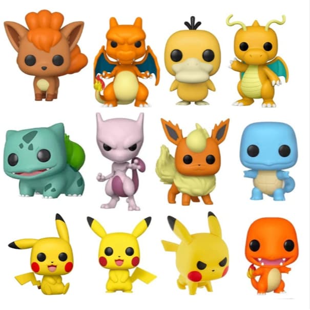 Boneco Colecionável Pokémon SEM CAIXA Personalizada, Pikachu, Charmander, Squirtle, Charizard, Dragonite, Eevee