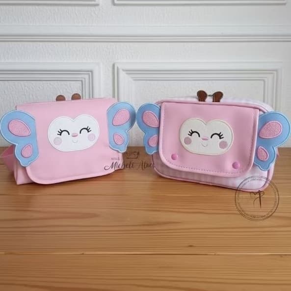kit Porta fraldas e trocador de bebê Borboleta Interativo