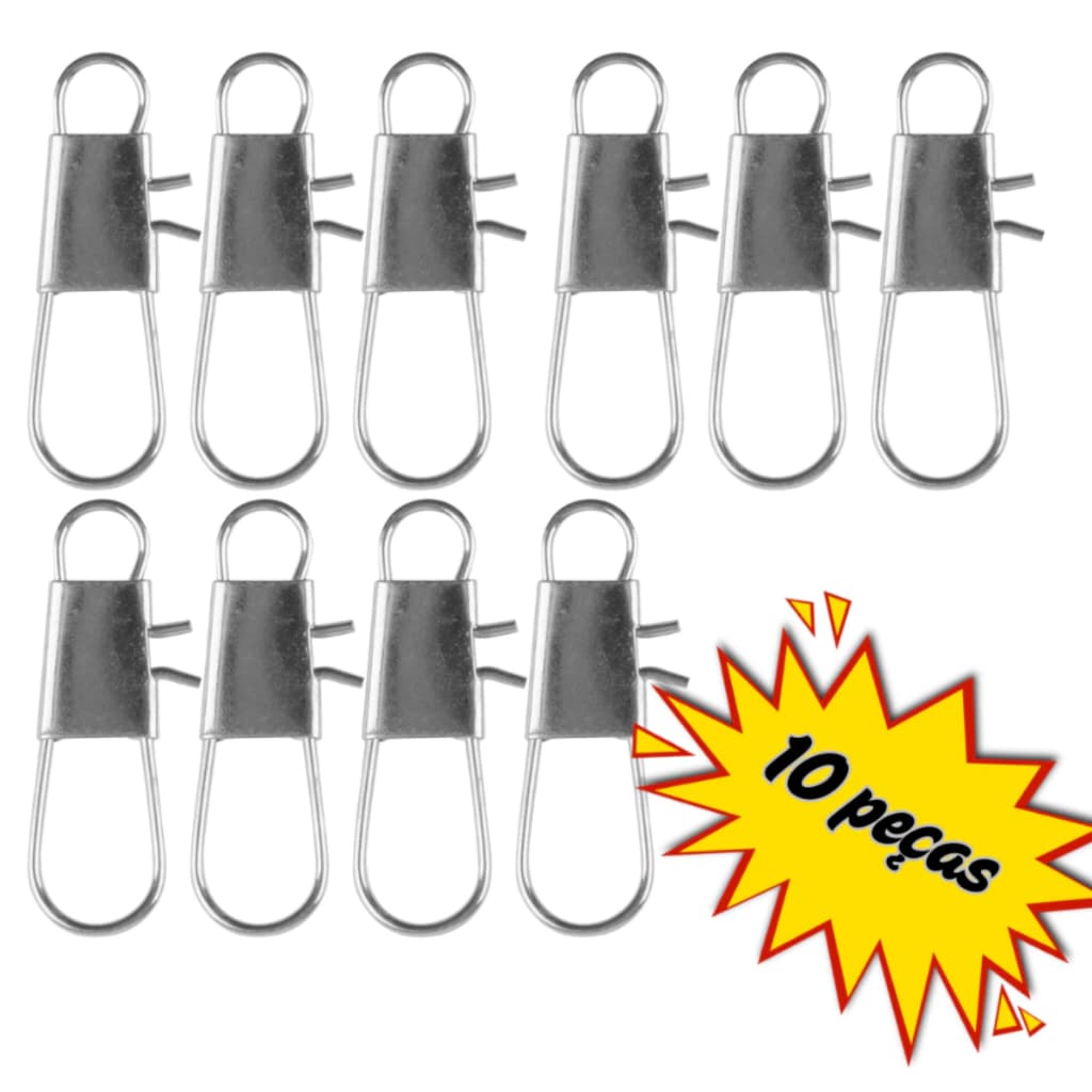 Kit 10 Snap Chapinha Para Pesca Maruri N 3